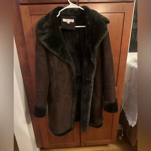 Larry Levine Dark Brown Teddy Jacket
